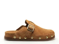 Alpe 5395 Marron Mules et Sabots Plats Femme
