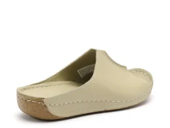 Andrea Conti 0027423 Kaki Mules et Sabots Plats Femme