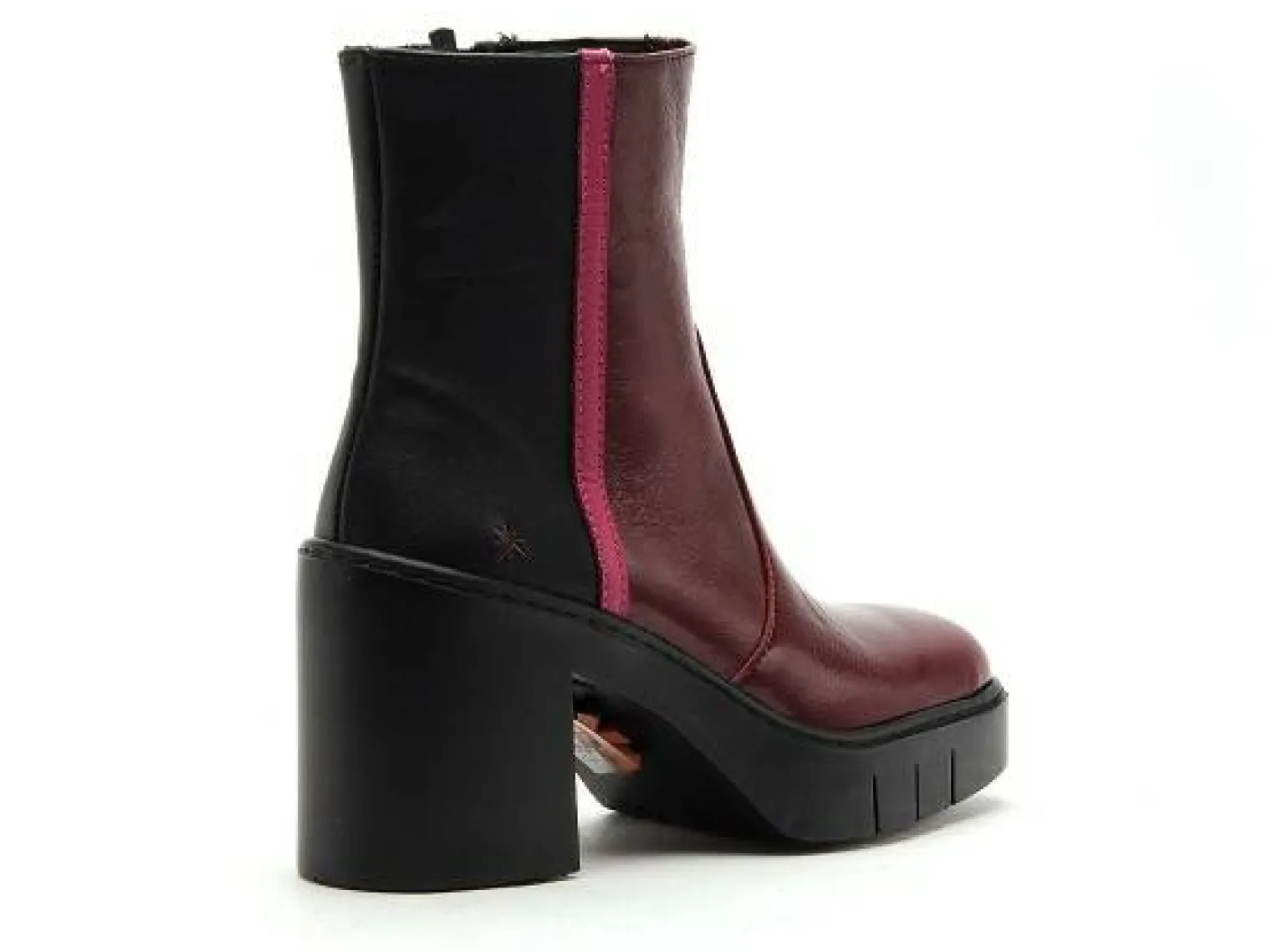 Art BERNA 1974 Bordeaux Boots et Bottines à Talons Femme