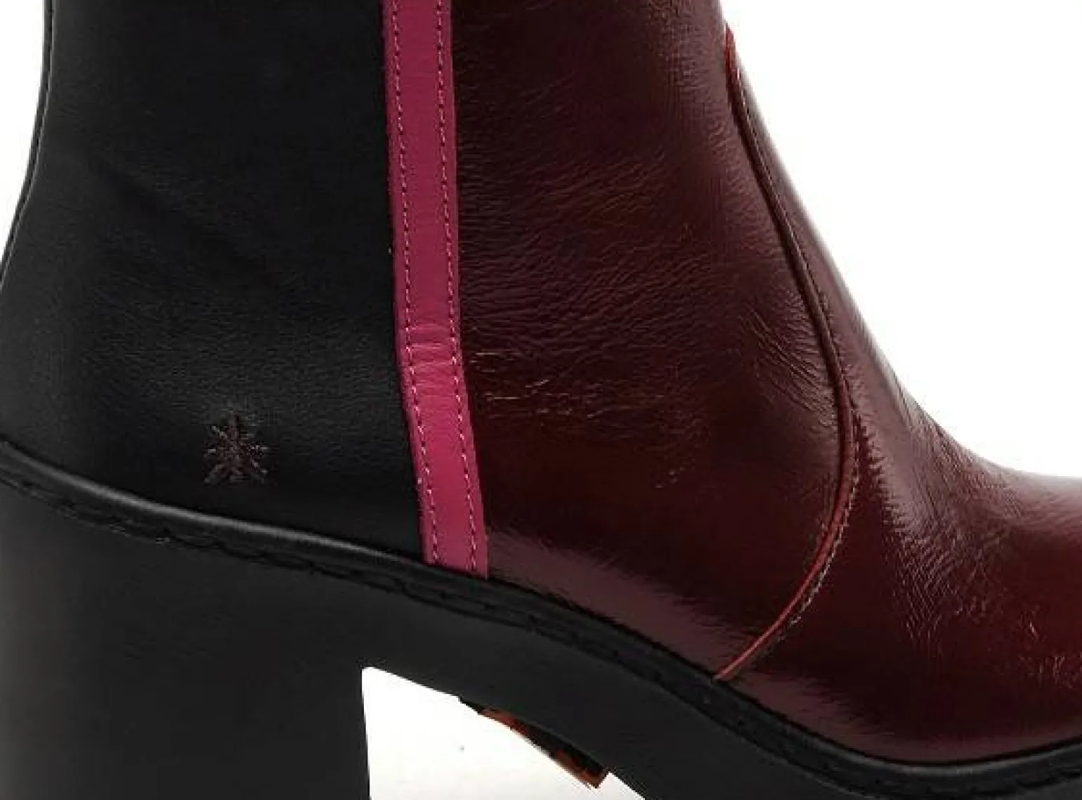 Art BERNA 1974 Bordeaux Boots et Bottines à Talons Femme