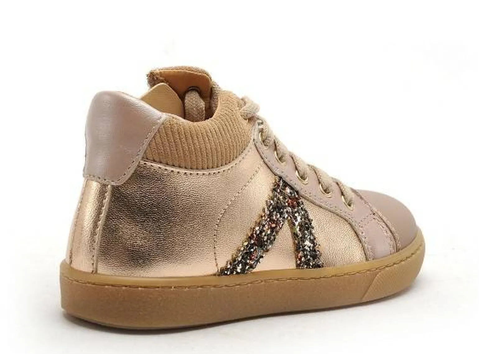 Babybotte KROKETTE 5521 Or Baskets Montantes Fille