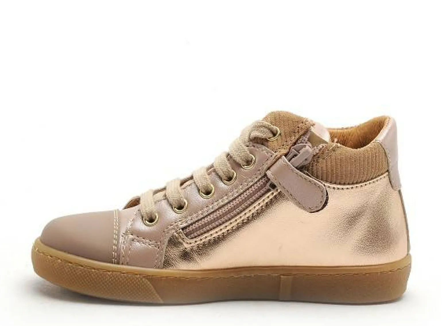 Babybotte KROKETTE 5521 Or Baskets Montantes Fille