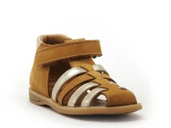 Bellamy BABY MARCHE PAILLETTE Marron Sandales Fille