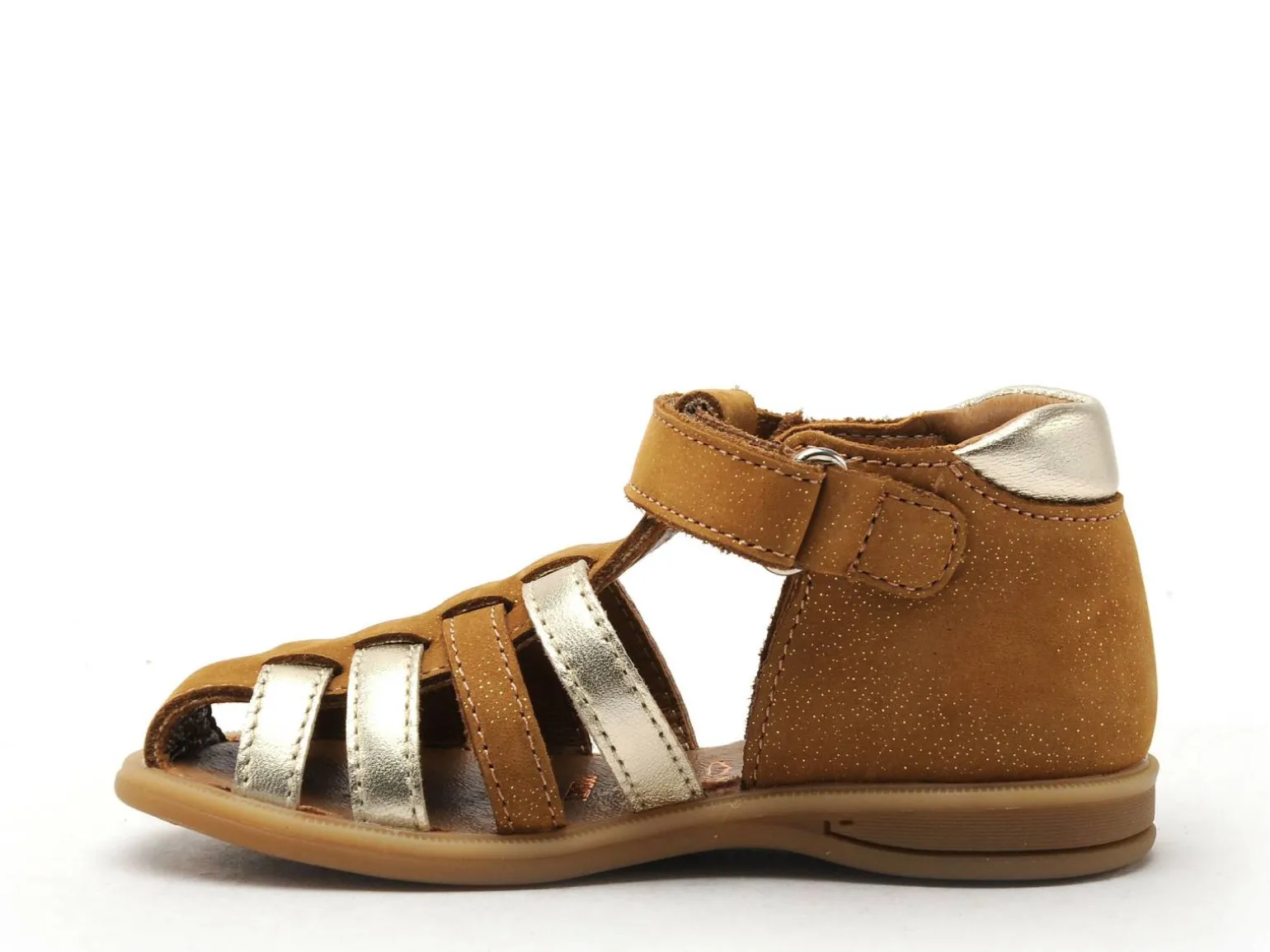 Bellamy BABY MARCHE PAILLETTE Marron Sandales Fille