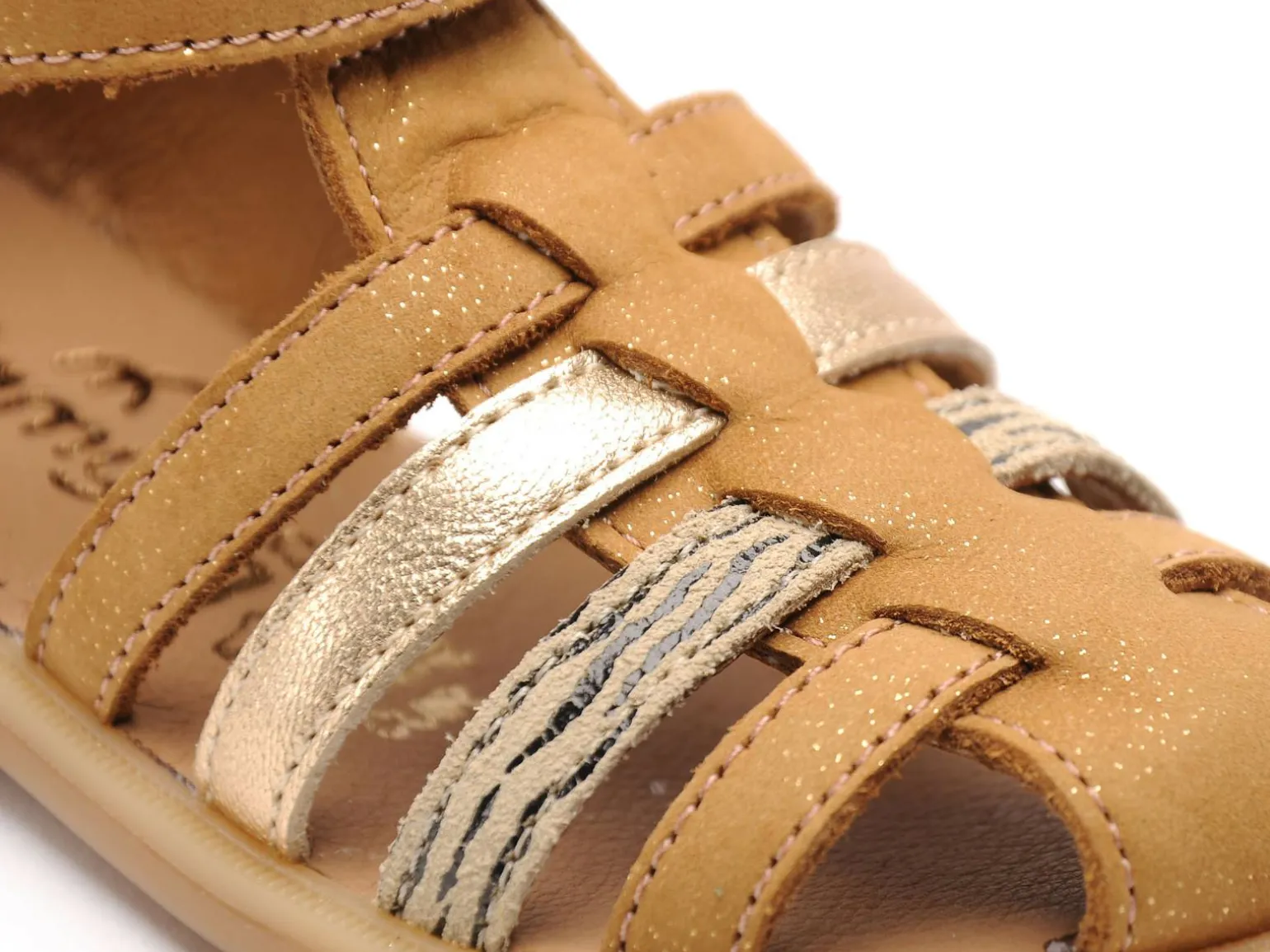 Bellamy Baby MARCHE PAILLETTE Or Sandales Fille