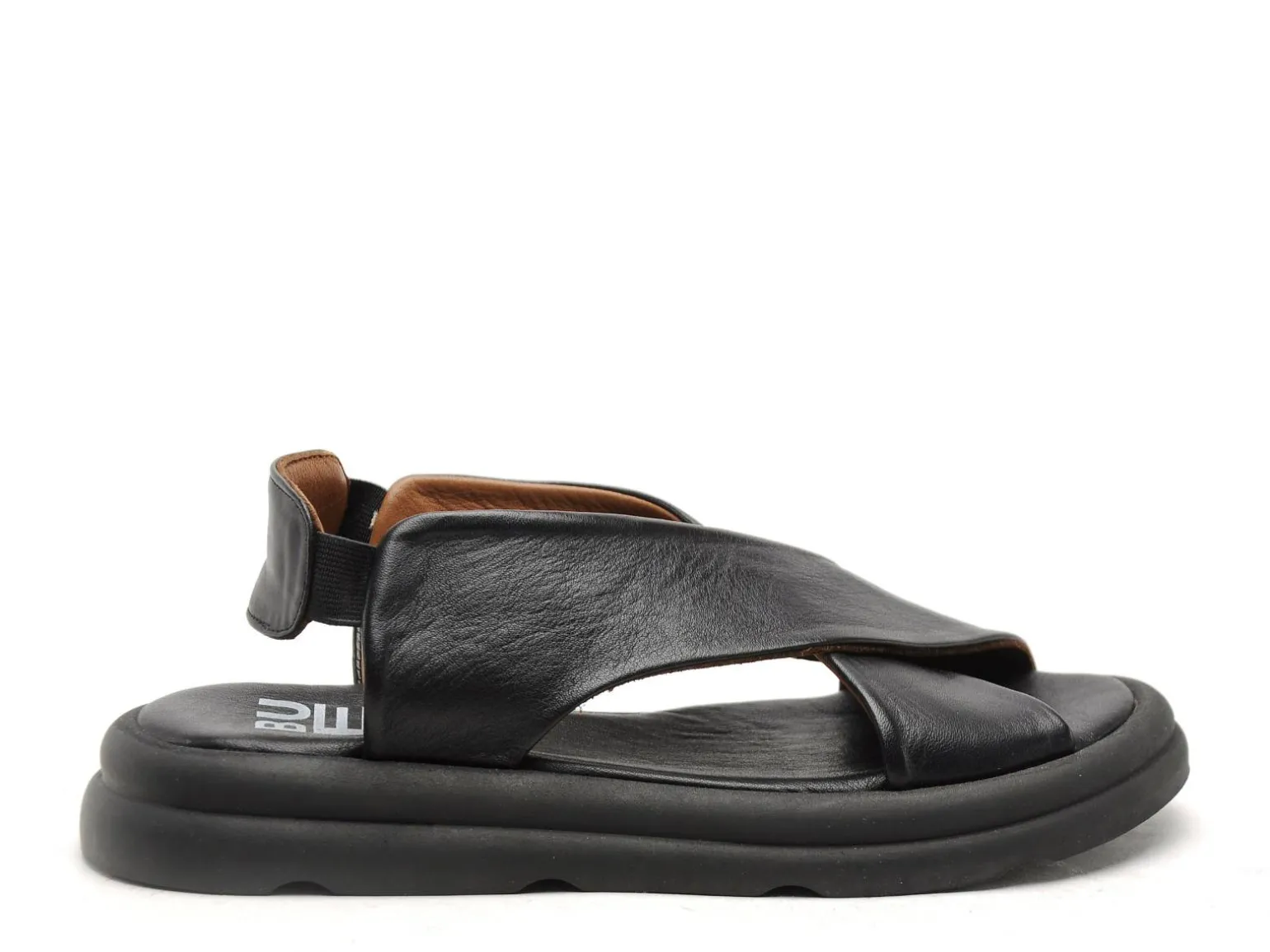 BUENO GAEL Noir Sandales Plates Femme