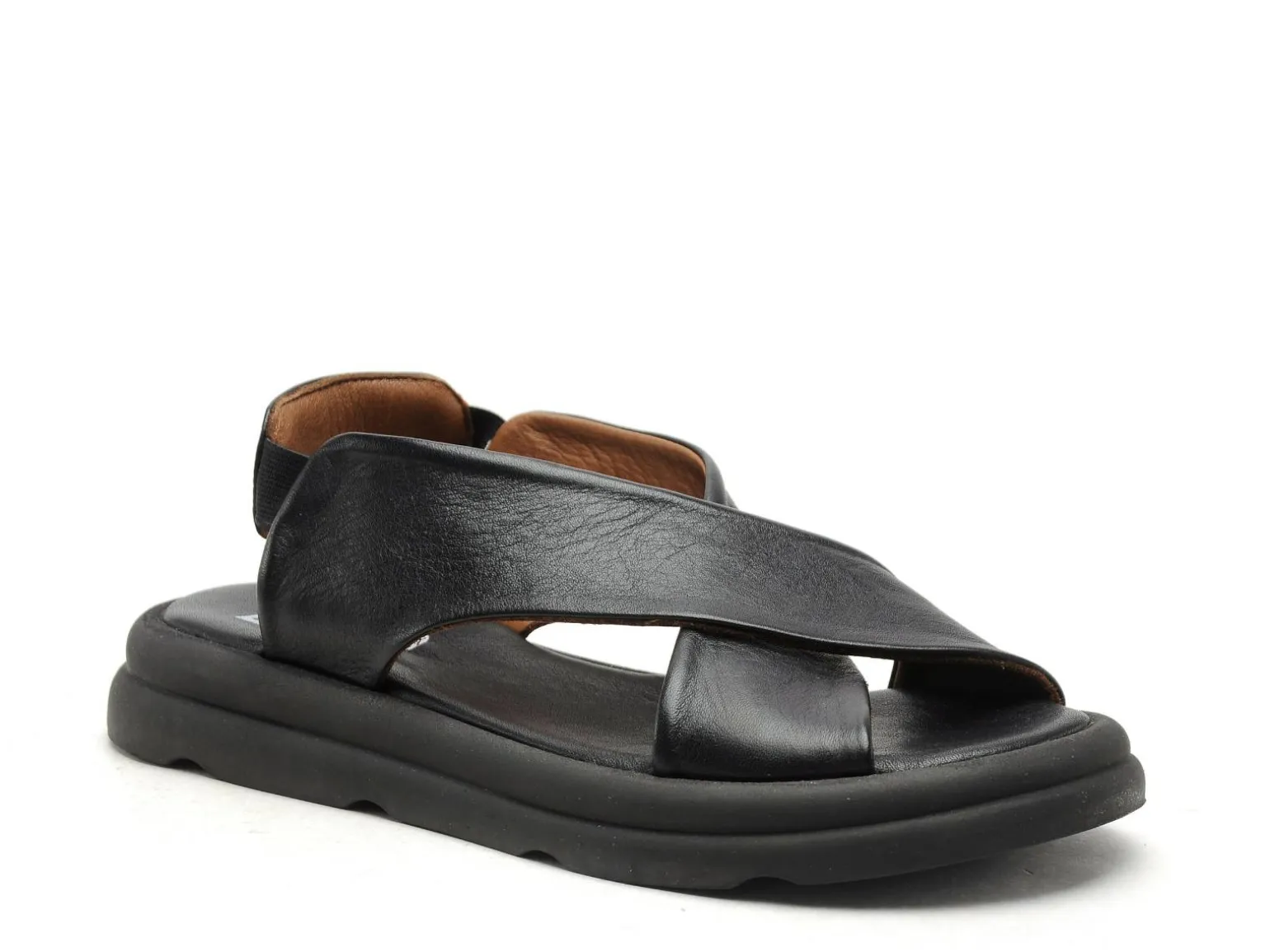 BUENO GAEL Noir Sandales Plates Femme