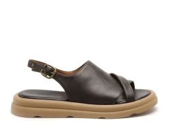 BUENO GRIVE Marron Sandales Plates Femme