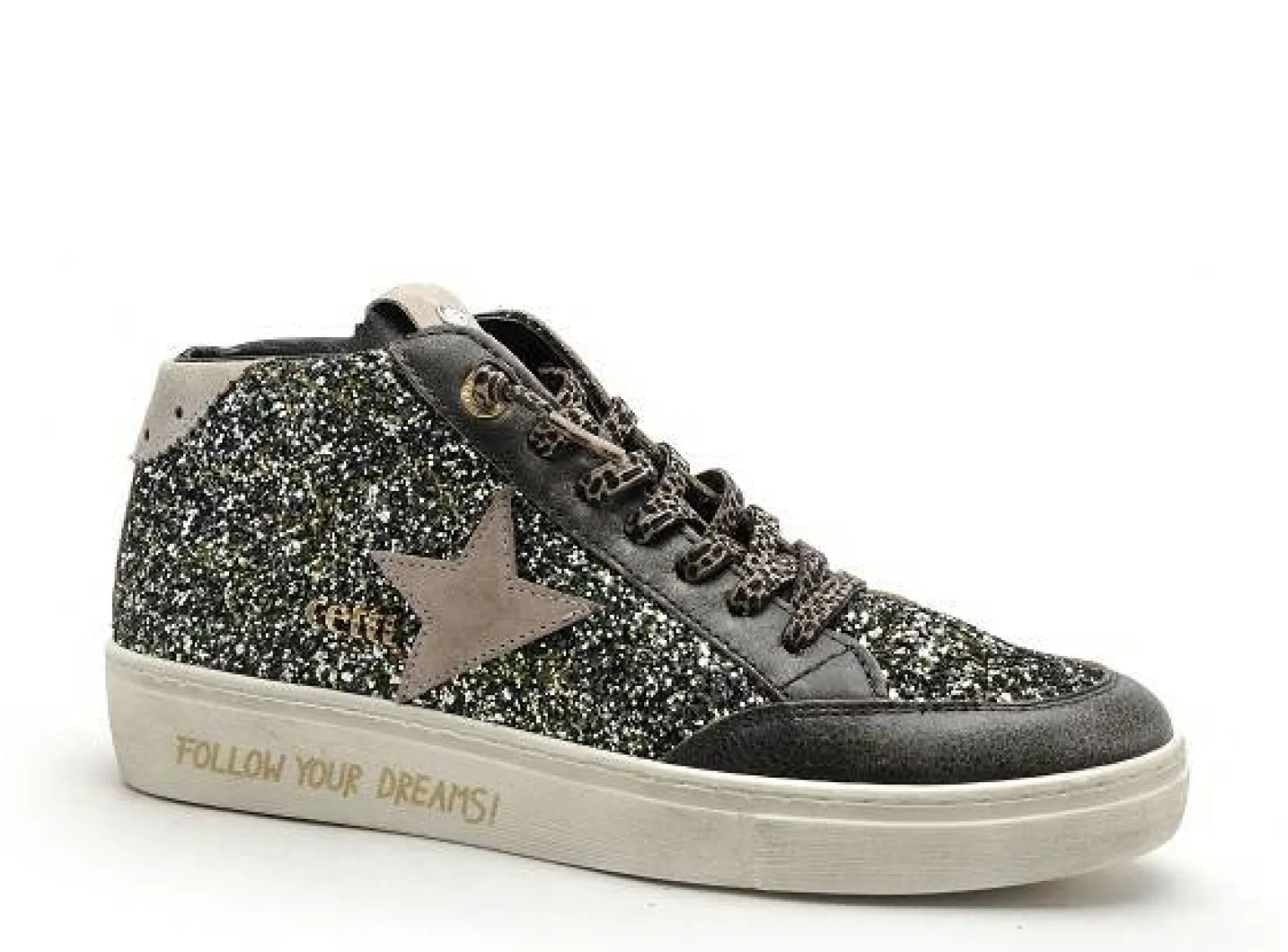 Cetti C1333SRA Argent Basket Montante Femme