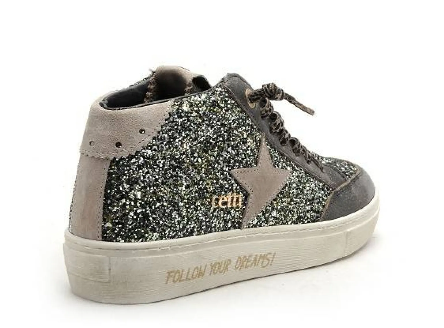 Cetti C1333SRA Argent Basket Montante Femme