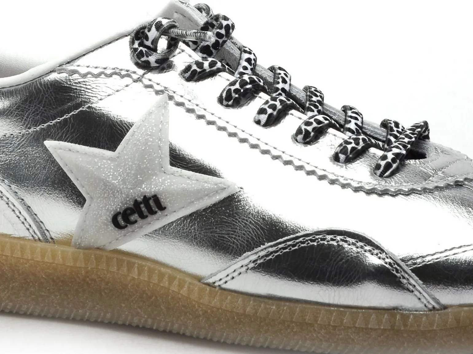 Cetti C1385 SRA Argent Baskets Basses Femme
