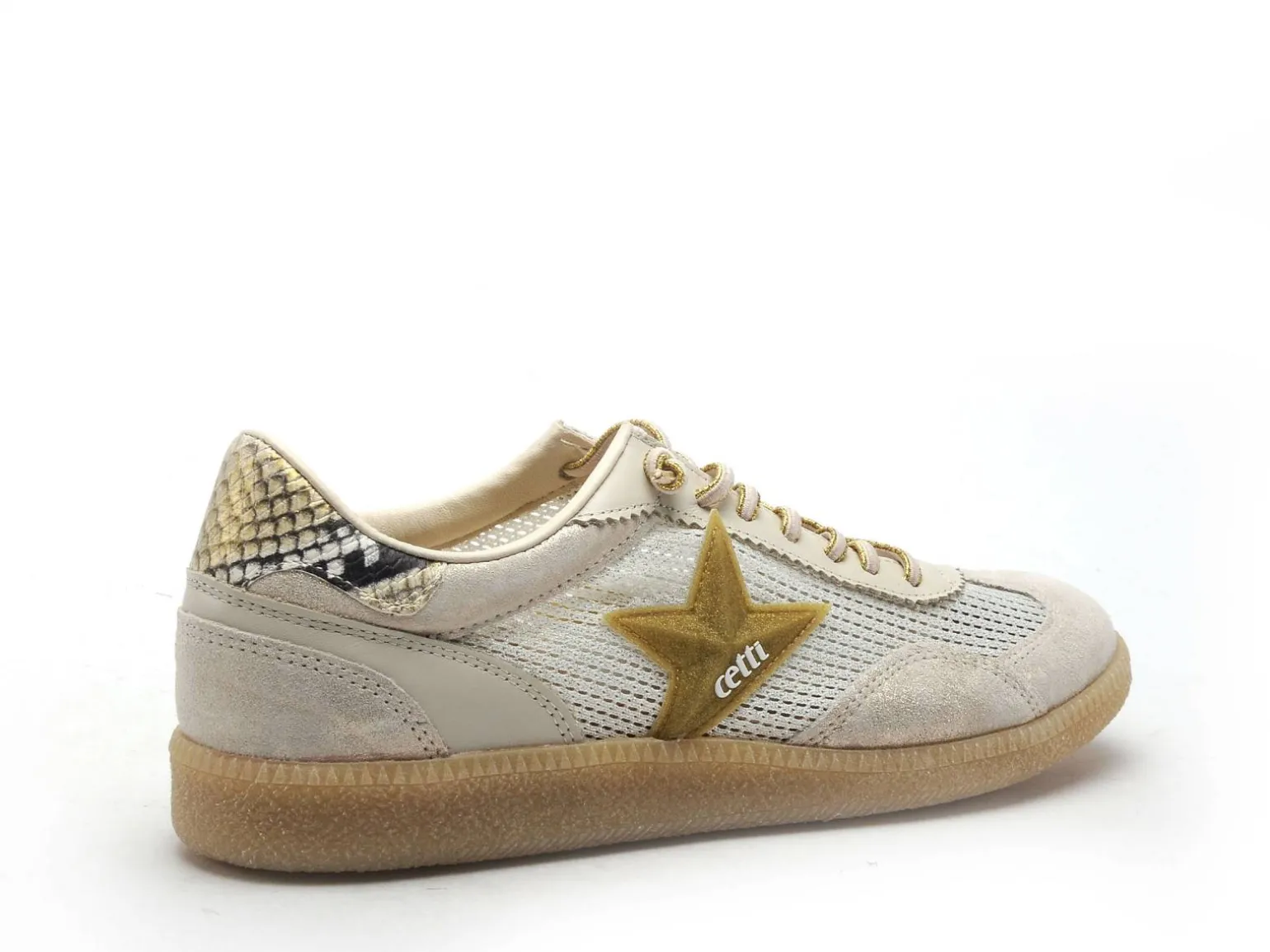 Cetti C1385 SRA Beige Baskets Basses Femme