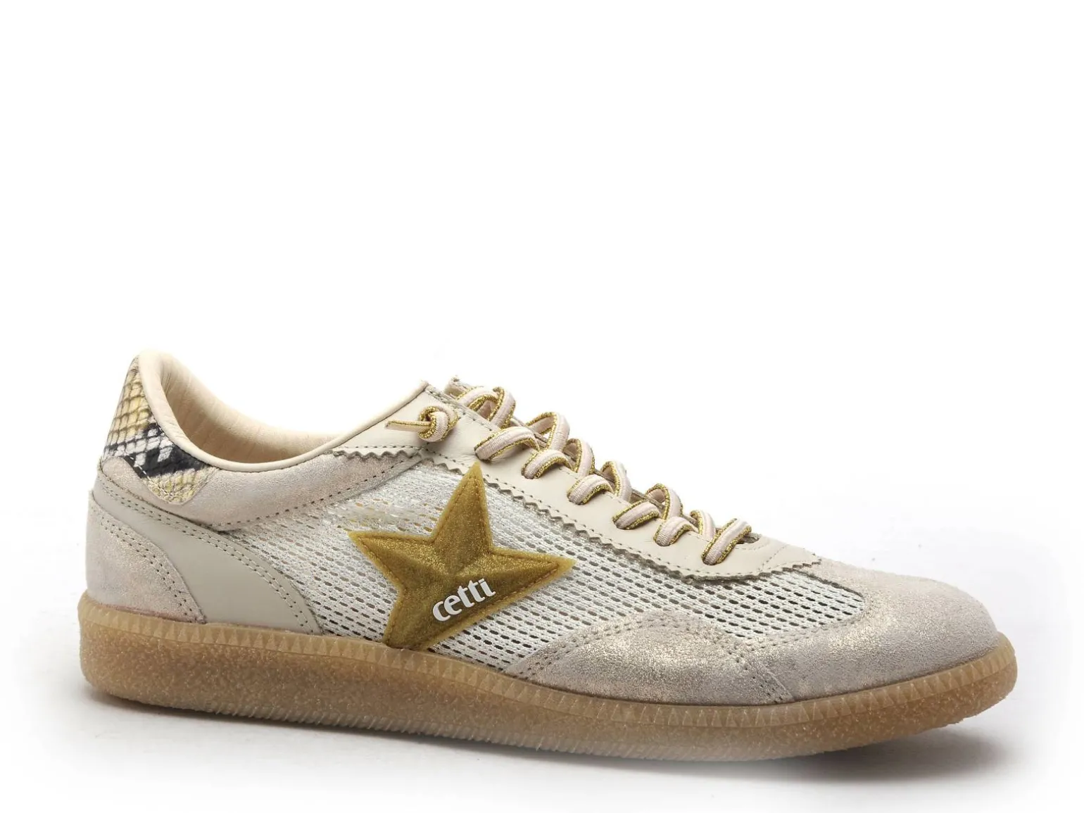 Cetti C1385 SRA Beige Baskets Basses Femme