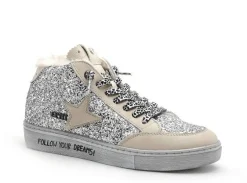 Cetti C1333SRA FOUR Argent Basket Montante Femme