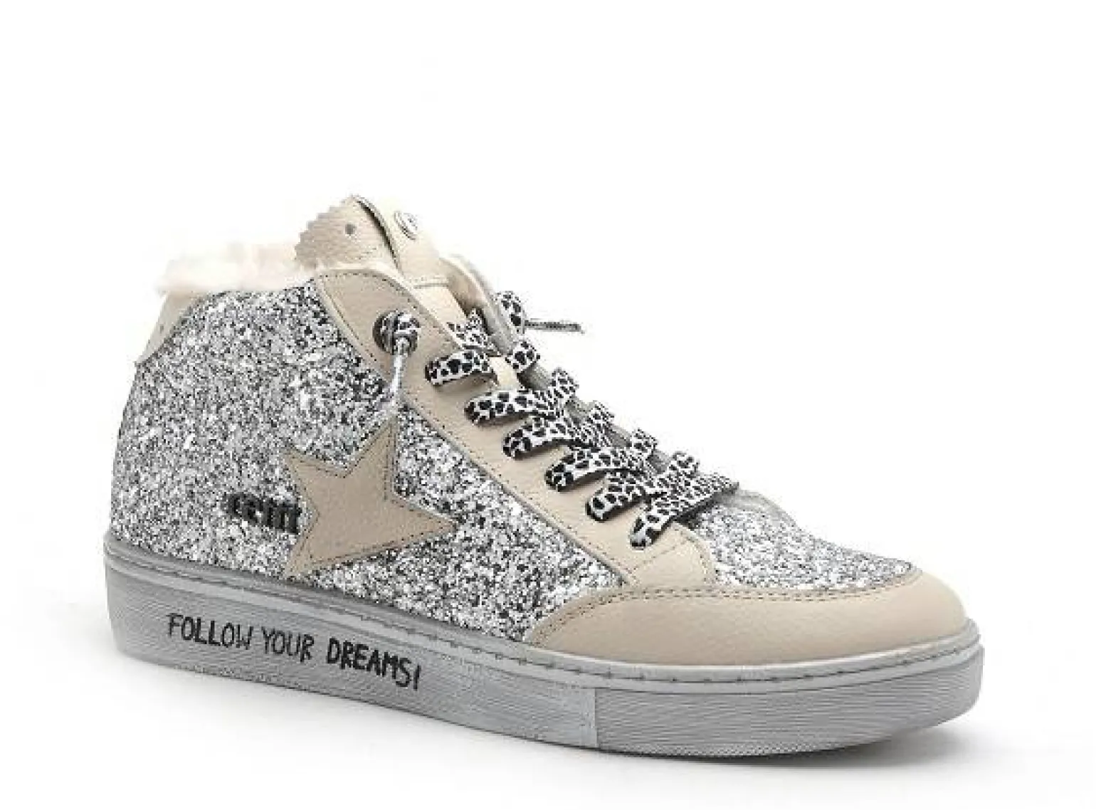 Cetti C1333SRA FOUR Argent Basket Montante Femme