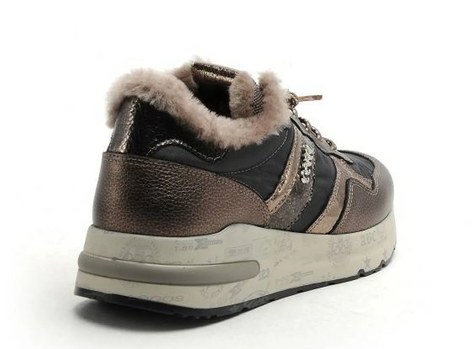 Cetti C1274SRA Kaki Baskets Basses Femme