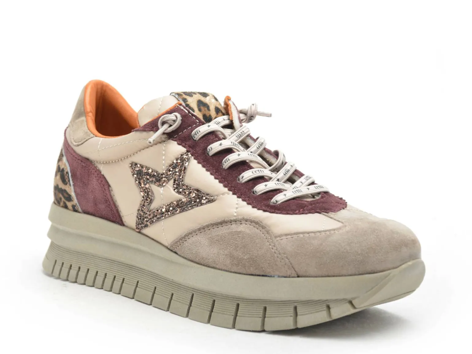 Cetti C1259SRA XL Beige Baskets Basses Femme