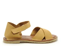 Chacal 7552 Jaune Sandales Plates Femme