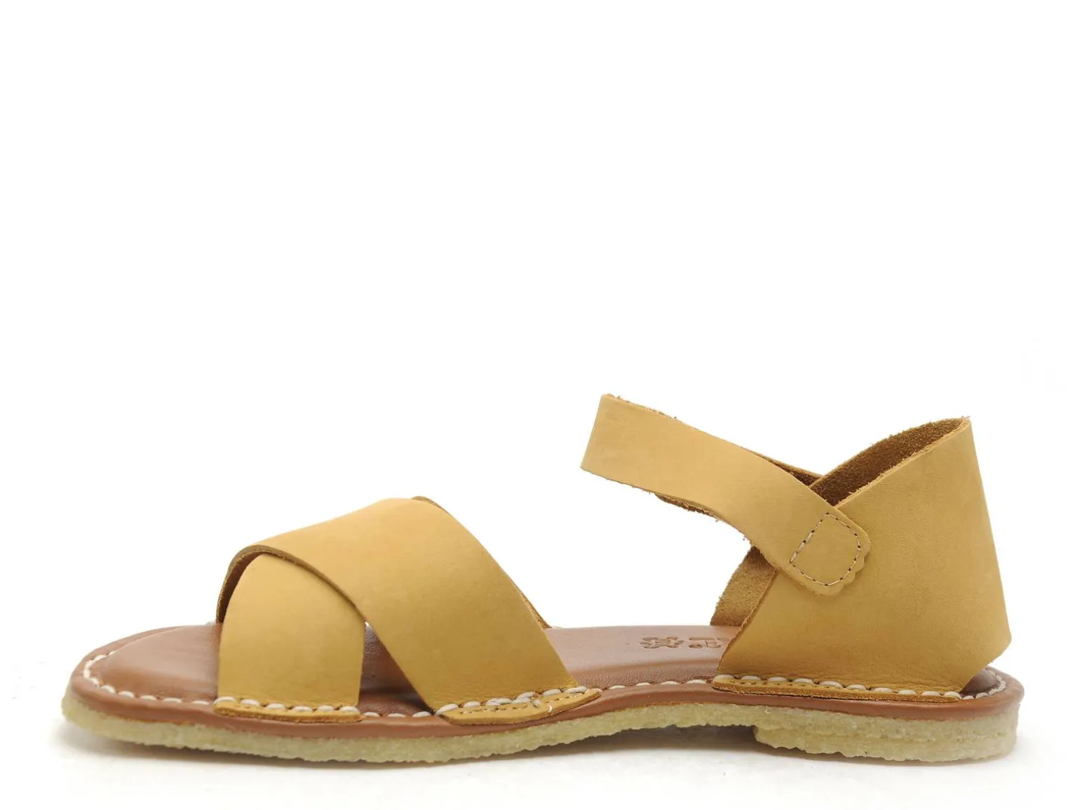 Chacal 7552 Jaune Sandales Plates Femme