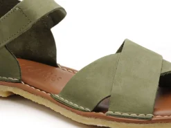 Chacal 7552 Vert Sandales Plates Femme