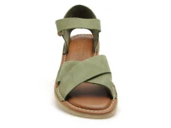 Chacal 7552 Vert Sandales Plates Femme