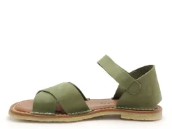 Chacal 7552 Vert Sandales Plates Femme