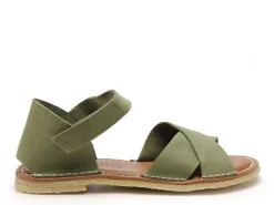 Chacal 7552 Vert Sandales Plates Femme