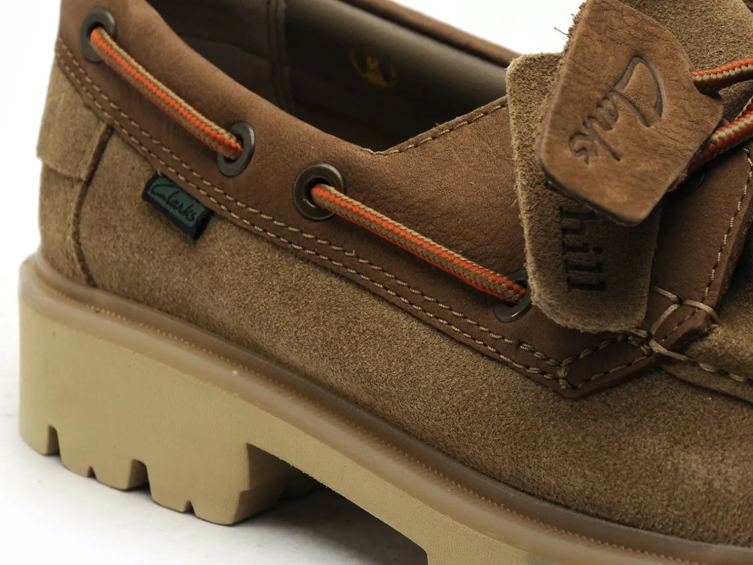 Clarks CLEYHILL BOAT Beige Mocassins Homme