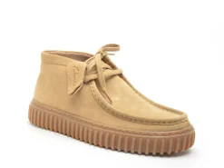Clarks TORHILL HI Beige Mocassins Homme