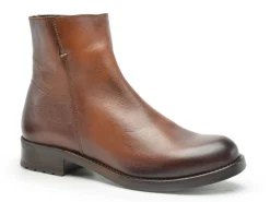 Coco Abricot AMANVILLERS CUIR Marron Boots et Bottines Plates Femme