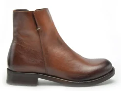 Coco Abricot AMANVILLERS CUIR Marron Boots et Bottines Plates Femme