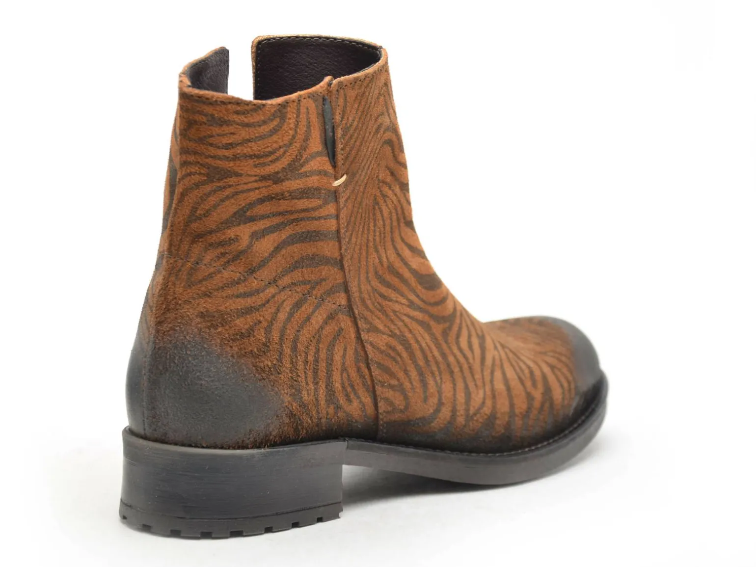 Coco Abricot AMANVILLERS ZEBRE Marron Boots et Bottines Plates Femme