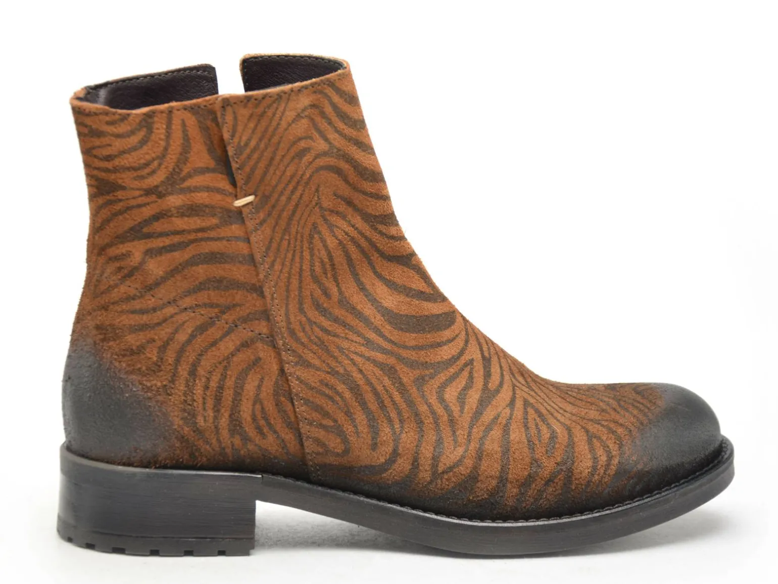 Coco Abricot AMANVILLERS ZEBRE Marron Boots et Bottines Plates Femme