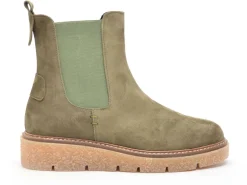 Coco Abricot EBERBACH Chelsea Kaki Boots et Bottines à Talons Femme