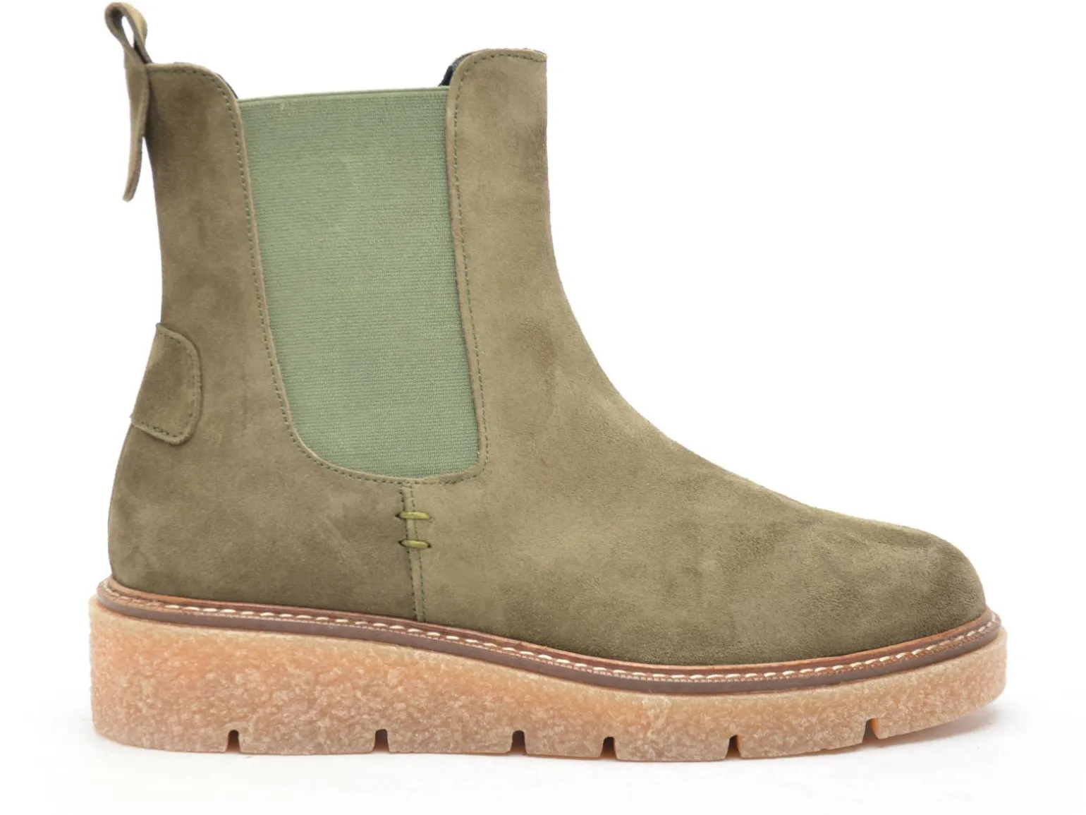 Coco Abricot EBERBACH Chelsea Kaki Boots et Bottines à Talons Femme