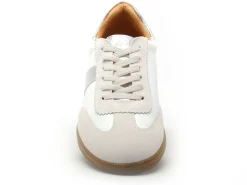 Coco Abricot ESCOULIS Blanc Baskets Basses Femme