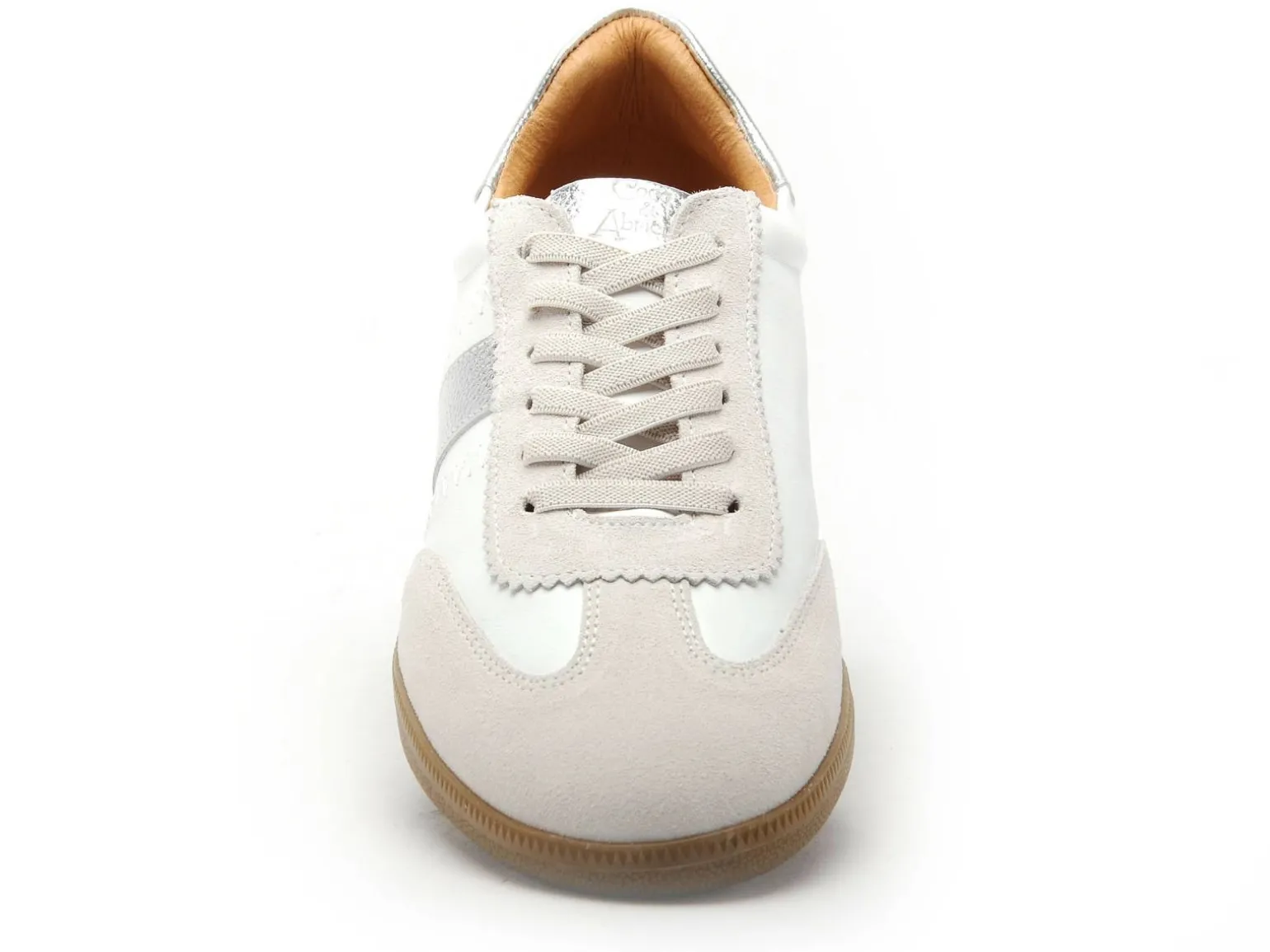 Coco Abricot ESCOULIS Blanc Baskets Basses Femme