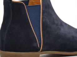 Coco Abricot ESPECHE Chelsea Bleu Boots et Bottines Plates Femme