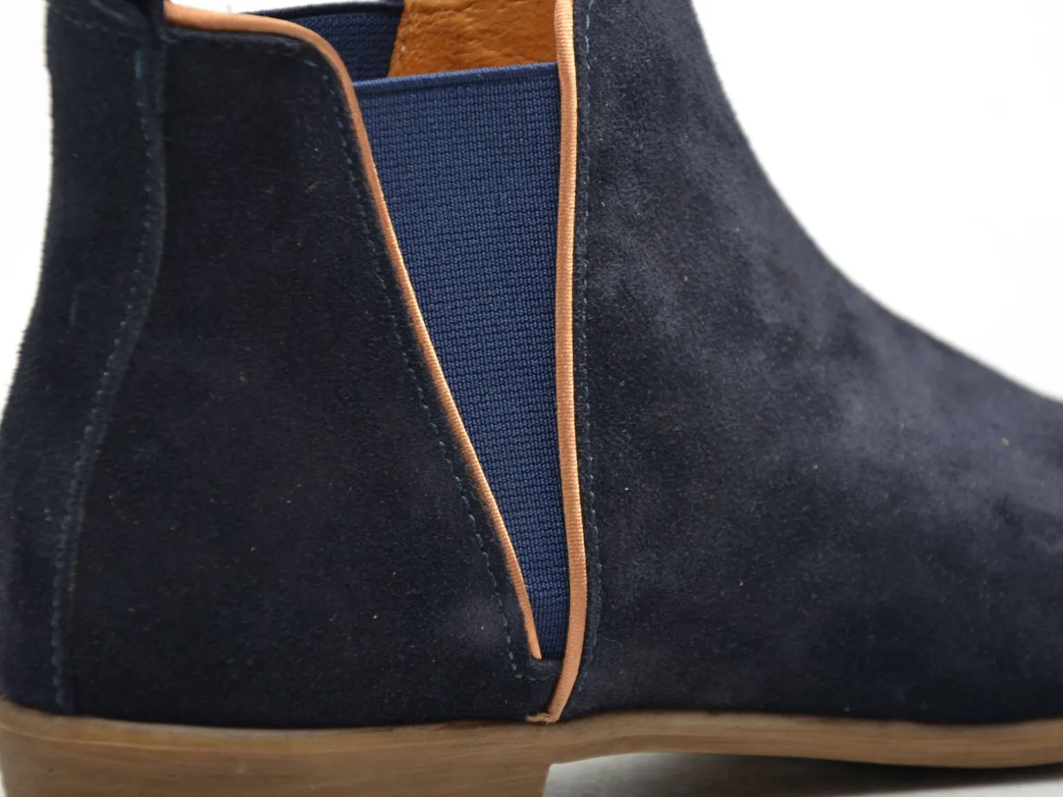 Coco Abricot ESPECHE Chelsea Bleu Boots et Bottines Plates Femme