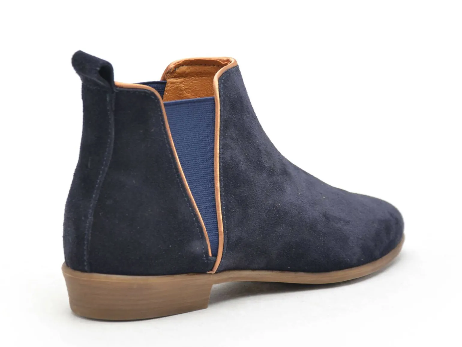Coco Abricot ESPECHE Chelsea Bleu Boots et Bottines Plates Femme