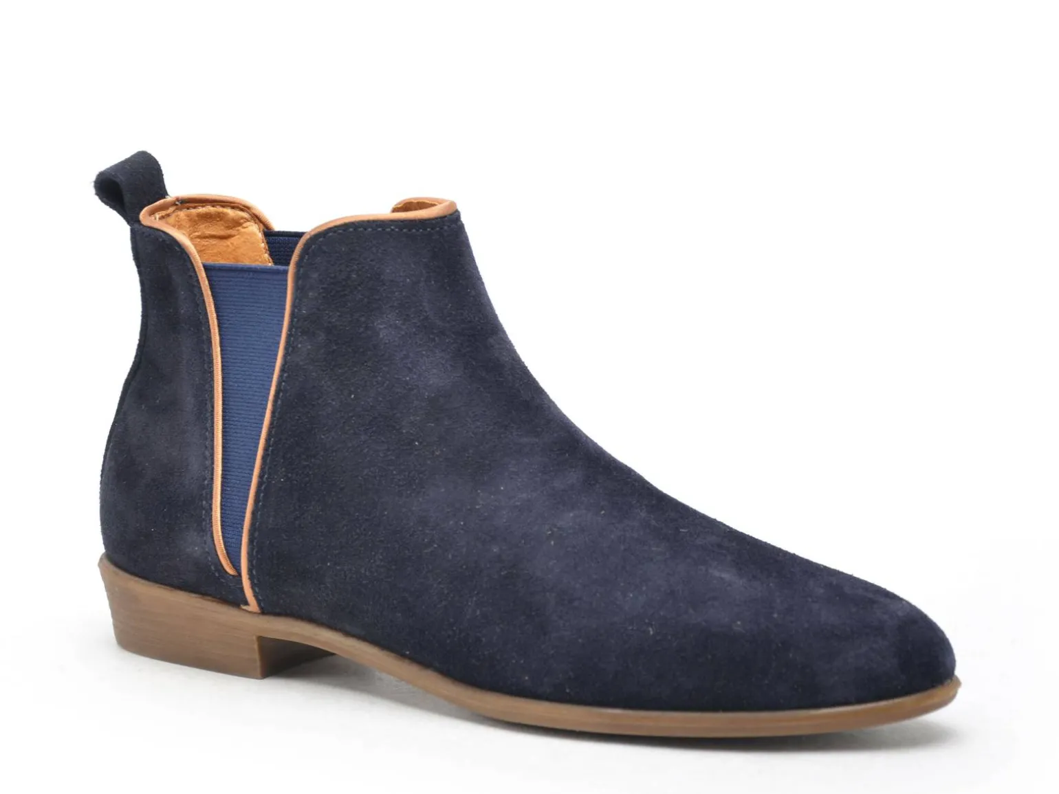 Coco Abricot ESPECHE Chelsea Bleu Boots et Bottines Plates Femme