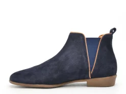 Coco Abricot ESPECHE Chelsea Bleu Boots et Bottines Plates Femme