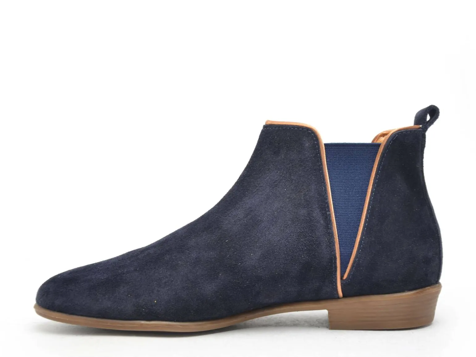 Coco Abricot ESPECHE Chelsea Bleu Boots et Bottines Plates Femme