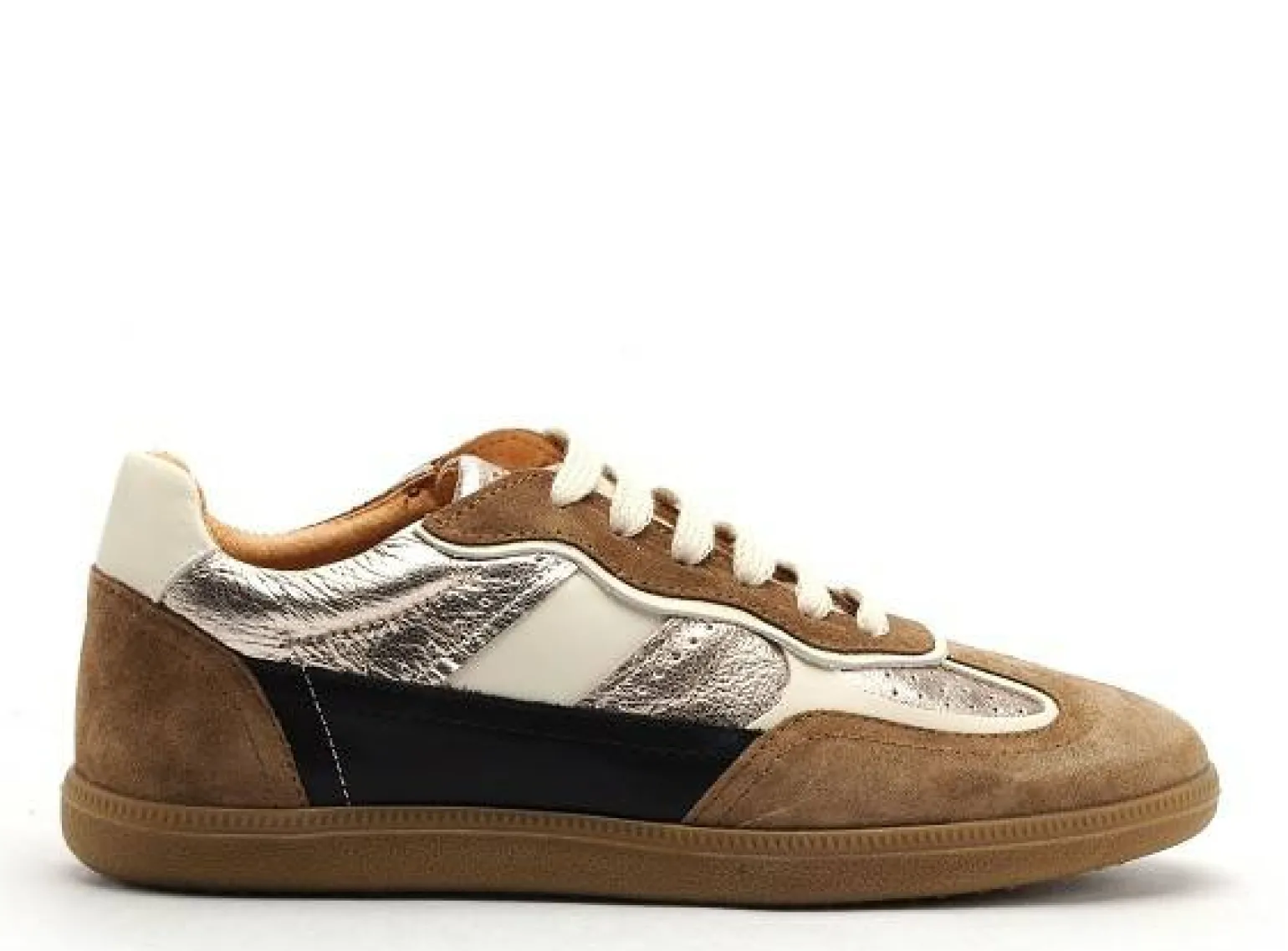 Coco Abricot ESPISSON Or Baskets Basses Femme