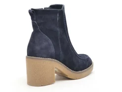 Coco Abricot ESTOHER Bleu Boots et Bottines à Talons Femme
