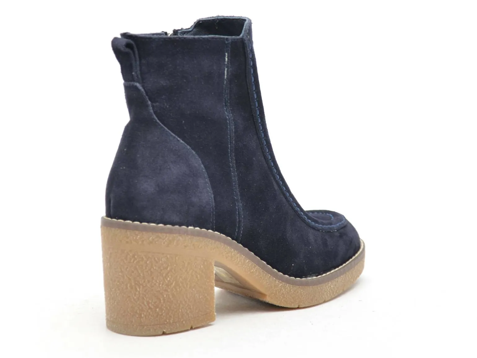 Coco Abricot ESTOHER Bleu Boots et Bottines à Talons Femme