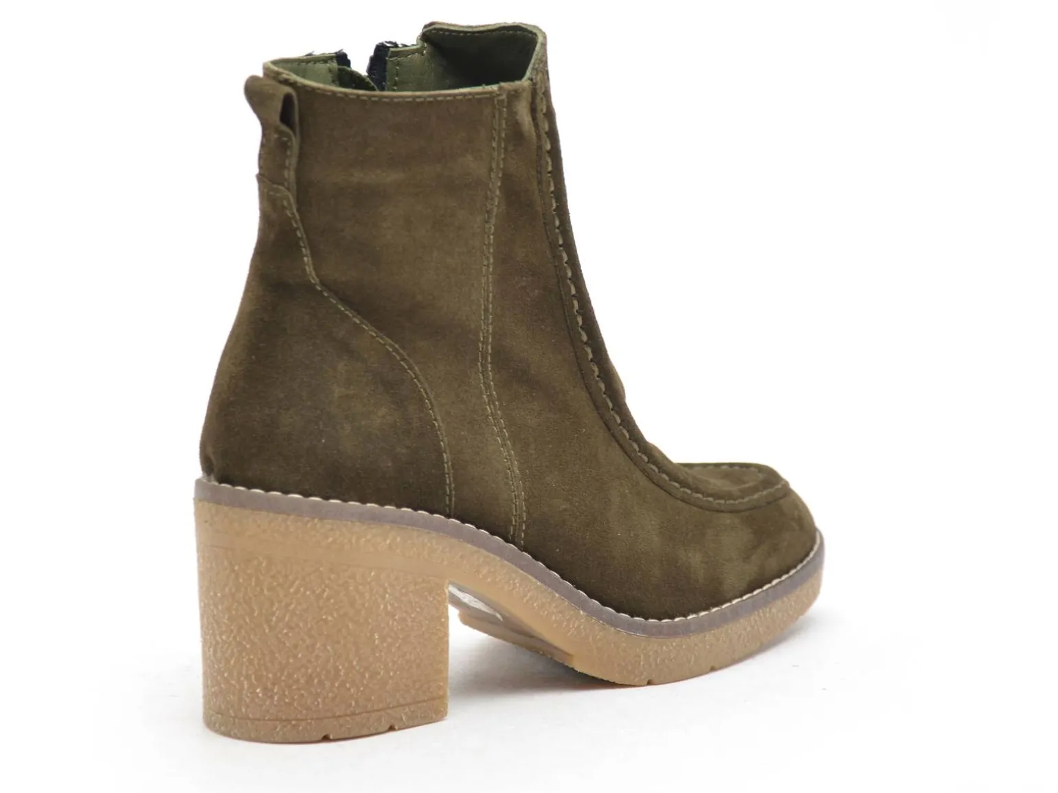 Coco Abricot ESTOHER Kaki Boots et Bottines à Talons Femme