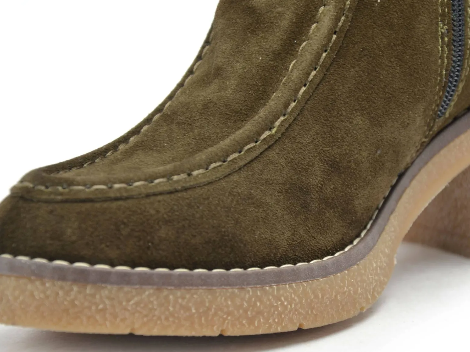 Coco Abricot ESTOHER Kaki Boots et Bottines à Talons Femme