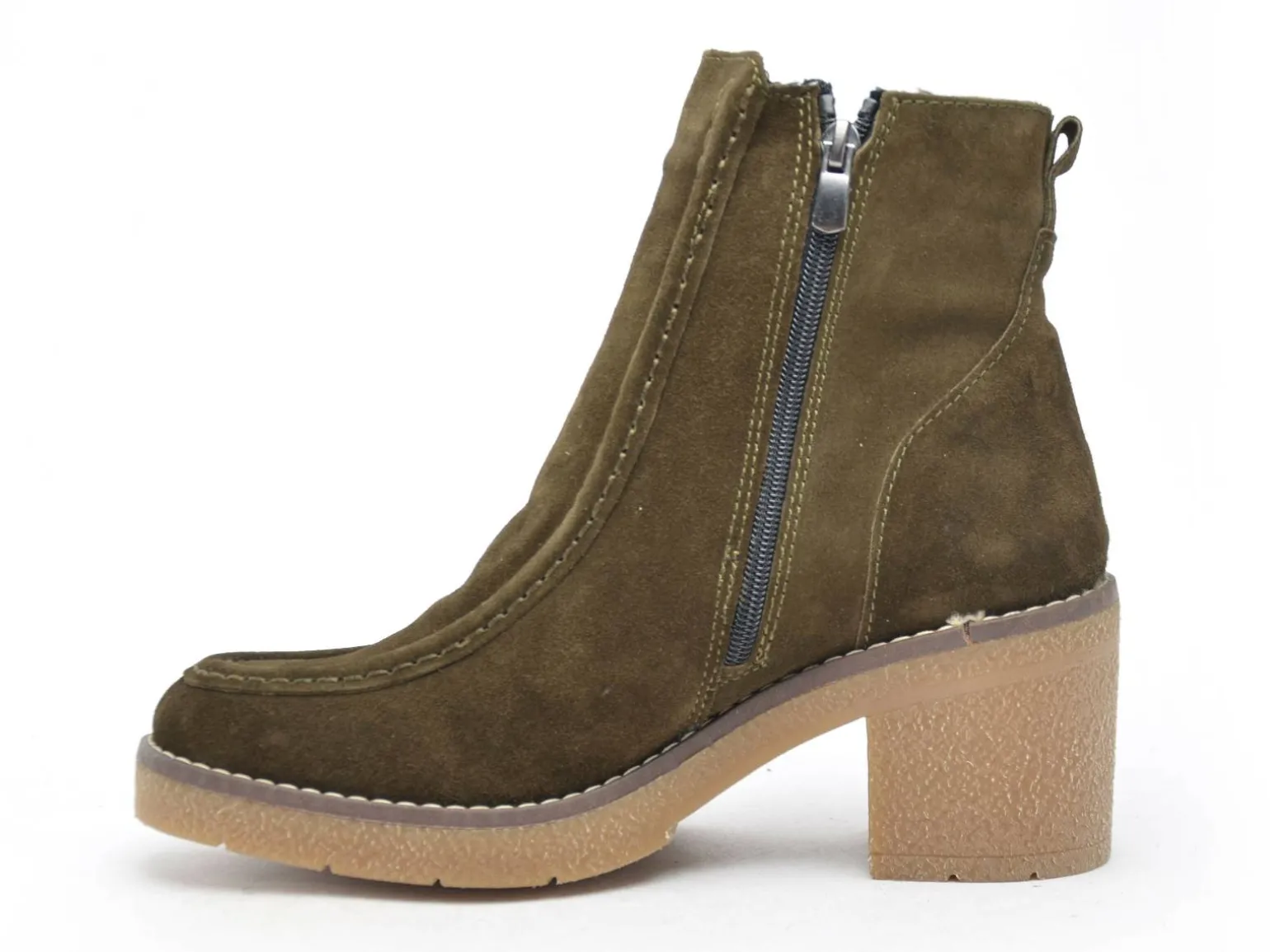Coco Abricot ESTOHER Kaki Boots et Bottines à Talons Femme