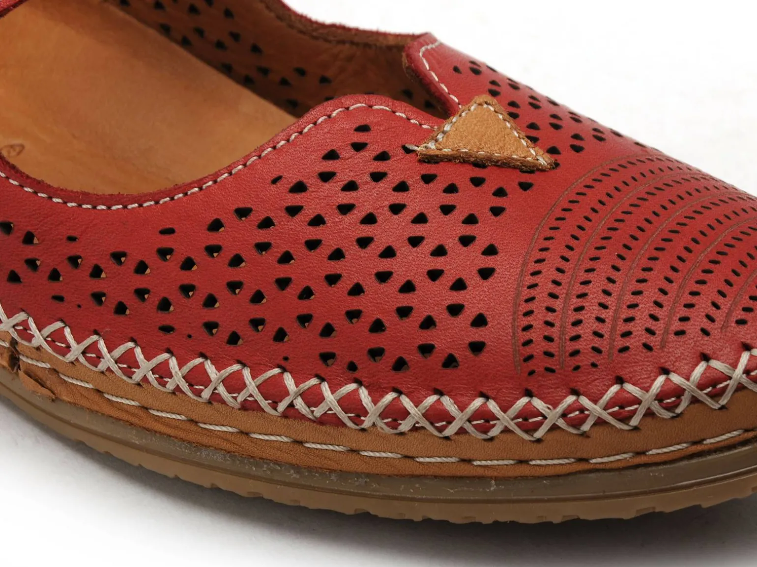 Coco Abricot MAFFREUCOURT Rouge Ballerines Femme